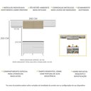 Ver imagem 4 de Armário de Cozinha Compacta 260cm Veneza Multimóveis V3698 Branco