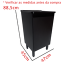 Ver imagem 3 de Tanque 26 Litros Plástico com Gabinete Mdf Preto Base para Torneira