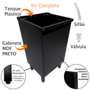 Ver imagem 5 de Tanque 26 Litros Plástico com Gabinete Mdf Preto Base para Torneira
