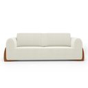 Ver imagem 7 de Sofá Living Bloom 220cm 03 Lugares com Pés de Madeira Bouclê Off White - Desk Design