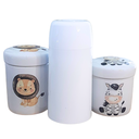 Ver imagem 3 de Kit Higiene Bebê 3 Pçs Safari, Potes + Garrafa Térmica