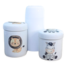 Kit Higiene Bebê 3 Pçs Safari, Potes + Garrafa Térmica - 1