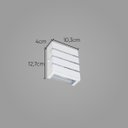 Ver imagem 2 de Arandela Slim Alumínio 3 Frisos Externa Branca + LED G9 5W Branco Quente ST2772