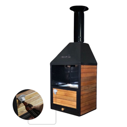 Churrasqueira de Bancada e Parede Wall Plus Vulkania Grill a Carvão Grelha Inox - Preto - 3