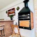 Ver imagem 1 de Churrasqueira de Bancada e Parede Wall Plus Vulkania Grill a Carvão Grelha Inox - Preto