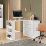 Escrivaninha Mesa Escritório em L Retrátil com Cômoda Módulos e Complementos - 7