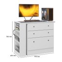 Ver imagem 6 de Escrivaninha Mesa Escritório em L Retrátil com Cômoda Módulos e Complementos