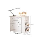 Ver imagem 7 de Escrivaninha Mesa Escritório em L Retrátil com Cômoda Módulos e Complementos 3 Gavetas 91,3cm Branco