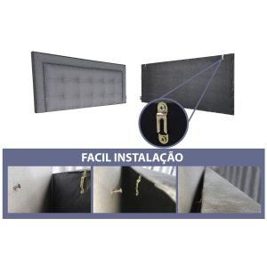 Cabeceira King Estofada Capitone Provençal Linho Bege 195 X 60 Rbl - 3