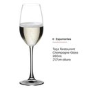 Ver imagem 3 de Taça Riedel Cristal Importado Restaurant Champagne 260ml