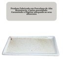 Ver imagem 3 de Kit 6 Pratos Servir Sushi Porcelana Retangular 22x11cm Creme