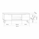 Ver imagem 5 de Rack Retrô Tóquio para TV até 60 polegadas Azul Navy - Olivar Móveis