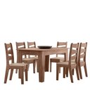 Ver imagem 5 de Conjunto Sala De Jantar1,35 Com 6 Cadeiras Amêndoa 51C