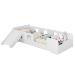 Cama Infantil Criança Montessoriana Manu Com Escorregador e Colchão - 6