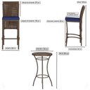 Ver imagem 2 de Mesa Bistrô e 2 Banquetas Roma Marrom Corda Náutica Estofado 10 Trama Original