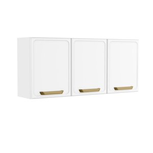 Armário Aéreo de Aço 3 Portas Linha Bella Bertolini Branco