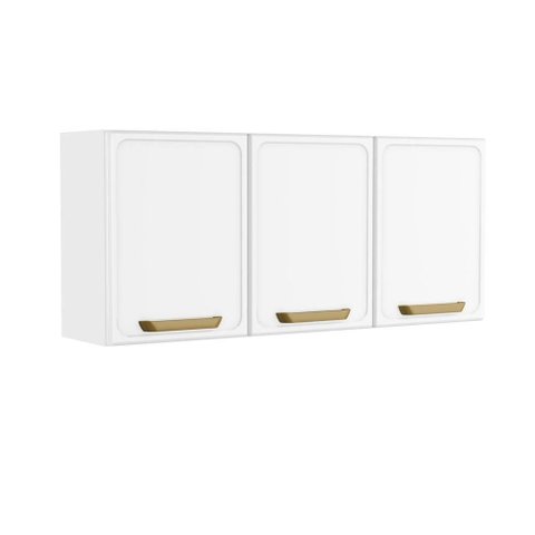 Armário Aéreo de Aço 3 Portas Linha Bella Bertolini Branco