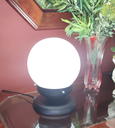 Ver imagem 3 de Abajur Bola de Cristal Preto C/esfera 10x15 Vidro Fosco