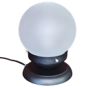 Ver imagem 1 de Abajur Bola de Cristal Preto C/esfera 10x15 Vidro Fosco