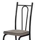 Ver imagem 3 de Conjunto De Mesa Tubular Malva Com 6 Cadeiras 123 Tampo De Vidro 140cm SF Preto Fosco Assento Platin