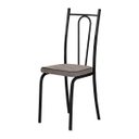 Ver imagem 2 de Conjunto De Mesa Tubular Malva Com 6 Cadeiras 123 Tampo De Vidro 140cm SF Preto Fosco Assento Platin