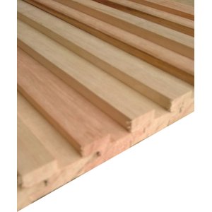 Painel Ripado de Madeira Maciça com Encaixe Macho e Fêmea Réguas 90x3,5 Cm Neonx M²:eucalipto