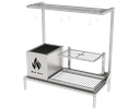 Ver imagem 1 de Churrasqueira Hotbox Parrilla para Alvenaria - 1 Firebox + 1 Grelha Uruguaia + Kit Tendal