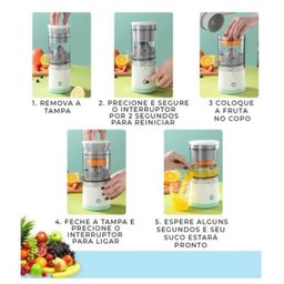 Espremedor Elétrico Laranja Limão Frutas Fazer Sucos - 6