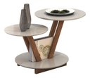 Ver imagem 2 de Mesa De Centro Laguna Redonda 2 Andares Decorativa Moderna - Off White