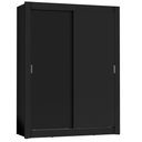 Ver imagem 2 de Guarda-Roupa Solteiro Madesa Denver 2 Portas de Correr Preto Cor:Preto