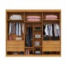 Roupeiro Siena com 3 Portas e 6 Gavetas em Mdp Benetil Cinamomo- Off White - 2