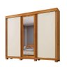 Roupeiro Siena com 3 Portas e 6 Gavetas em Mdp Benetil Cinamomo- Off White - 5