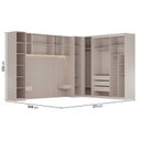 Ver imagem 5 de Guarda Roupa Planejado 11 Portas 2 Mesas de Cabeceira Samambaia CabeCasa MadeiraOriginals Offwhite