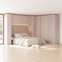 Ver imagem 1 de Guarda Roupa Planejado 11 Portas 2 Mesas de Cabeceira Samambaia CabeCasa MadeiraOriginals Offwhite