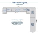Ver imagem 4 de Guarda Roupa Planejado 11 Portas 2 Mesas de Cabeceira Samambaia CabeCasa MadeiraOriginals Offwhite