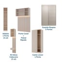 Ver imagem 6 de Guarda Roupa Planejado 11 Portas 2 Mesas de Cabeceira Samambaia CabeCasa MadeiraOriginals Offwhite