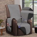 Ver imagem 4 de Capa Protetora de Poltrona 1 Lugar Impermeável Dupla Face: Cinza e Preto