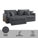 Ver imagem 5 de Sofá Cama Lisboa Retrátil e Reclinável 260cm Braço 10cm Meu Sofá Online