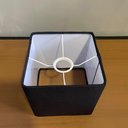 Ver imagem 4 de Cúpula Clássica de Abajur Luminária Quadrada 15x15x15cm Tecido Algodão Soquete Nacional Ref 47