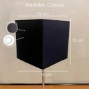 Ver imagem 2 de Cúpula Clássica de Abajur Luminária Quadrada 15x15x15cm Tecido Algodão Soquete Nacional Ref 47