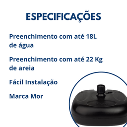 Base para Guarda-sol Mor Preto - 8