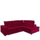 Ver imagem 2 de Sofá de Canto Montreal Retrátil, Reclinável, 4 Lugares 2,70x2,10 Metros, Chaise Fixo, Pillow Top, Ve
