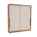 Ver imagem 2 de Guarda-roupa Casal Lisboa 2 Portas 2 Gavetas Freijó/creme - Politorno