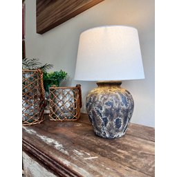 Abajur Luminária Bola P Rústico Savannah Decorativo Decoração Interiores - 3