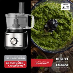 Processador de Alimentos 7 em 1 EOS EPS01I 900W Inox 110V - 6