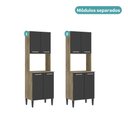 Ver imagem 3 de Armário de Cozinha Compacta Arizona para Fornos Carraro Carvalho com Preto