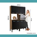 Ver imagem 6 de Armário de Cozinha Compacta Arizona para Fornos Carraro Carvalho com Preto