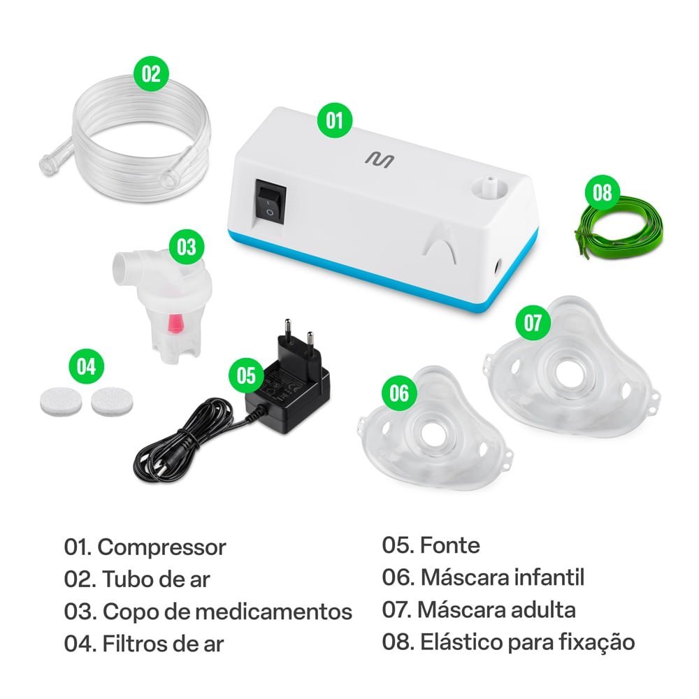 Inalador Compressor Neb Air Bivolt Multi Saúde - Hc068out [reembalado] Hc068out Multilaser Saúde - 7