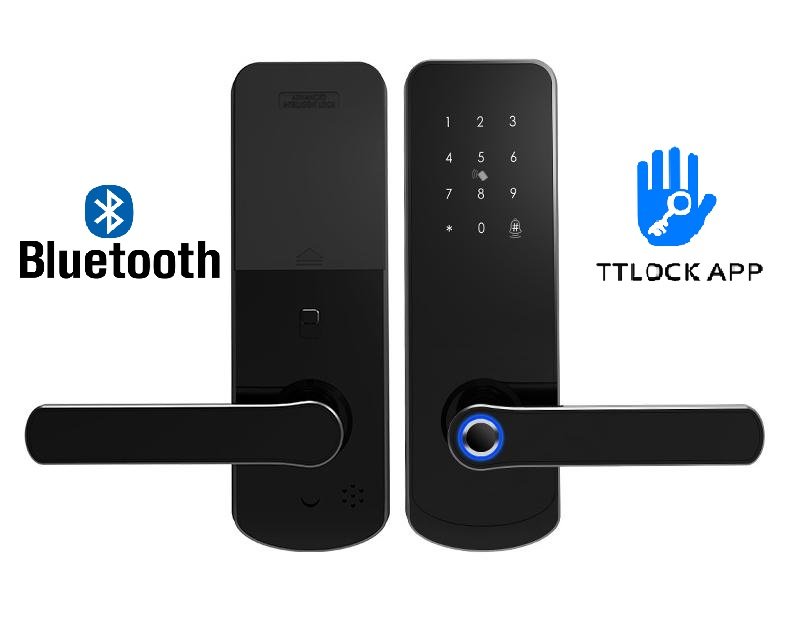 Fechadura Eletrônica Digital Biométrica Beluni Black Bluetooth 367 Ttlock Smart