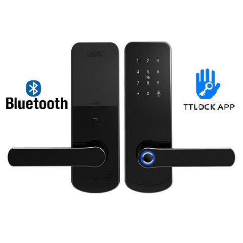 Fechadura Eletrônica Digital Biométrica Beluni Black Bluetooth 367 Ttlock Smart
